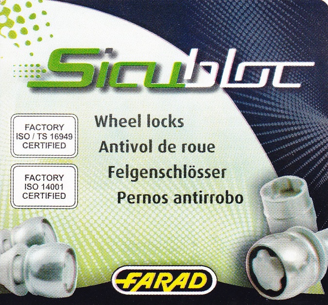 Pojistné šrouby SICUBLOC M12x1,5x40 kužel, klíč 17