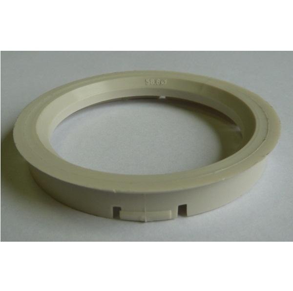 Středící kroužek 73,0 / 58,6 plast, ivory, přesah kužele 3mm