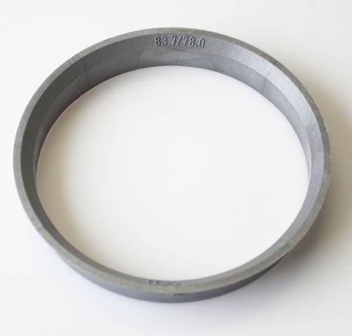 Středící kroužek 83,7 / 78,0 plast, stříbrná, OFF ROAD, přesah kužele 3mm