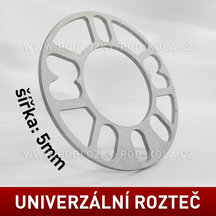 Rozšiřovací podložka univerzální, šíře 5mm, rozteč variabilní - průchozí, 1ks