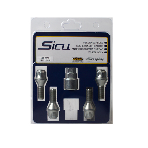 Pojistné šrouby SICU M12x1,25x26mm, kužel, klíč 17/19