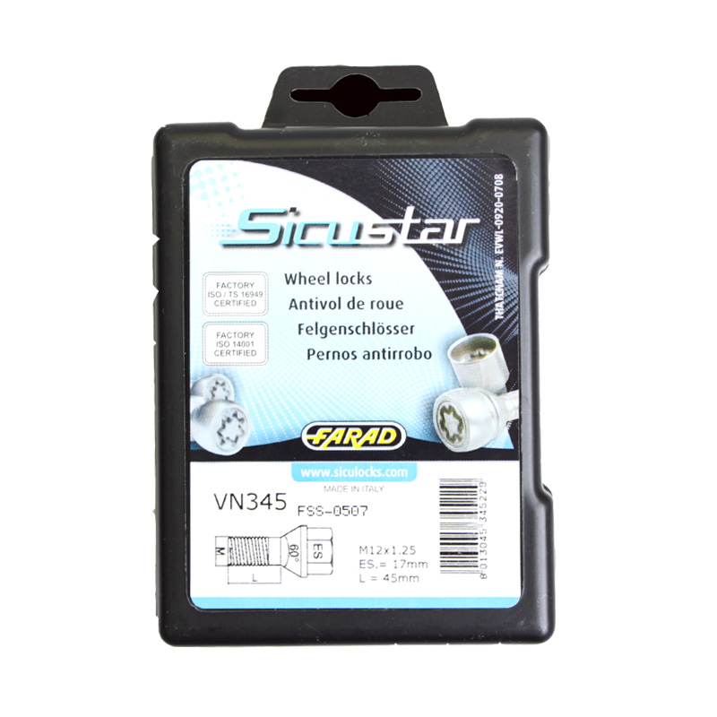 Pojistné šrouby SICUSTAR M12x1,25x45 kužel, klíč 17
