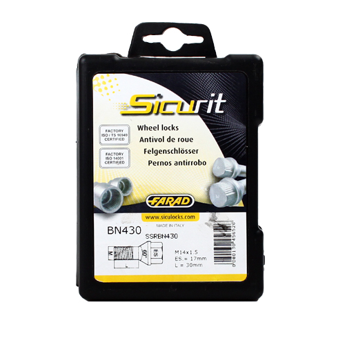 Pojistné šrouby SICURIT M14x1,5x30 kužel, klíč 17