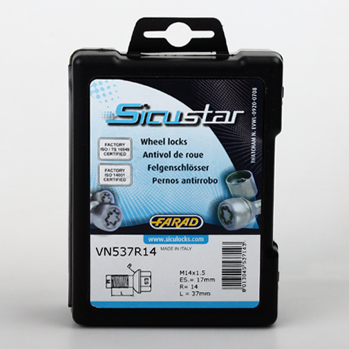 Pojistné šrouby SICUSTAR M14x1,5x37 koule - R14, klíč 17