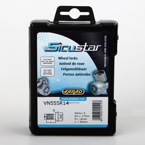 Pojistné šrouby SICUSTAR M14x1,5x55 koule, klíč 17