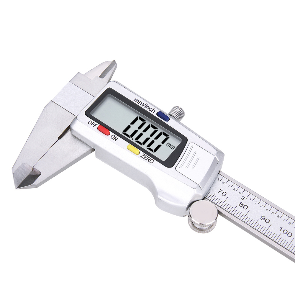 Digitální posuvné měřítko - šupléra s LCD displejem 0-150mm, 0-6 palců, LR44, pouzdro