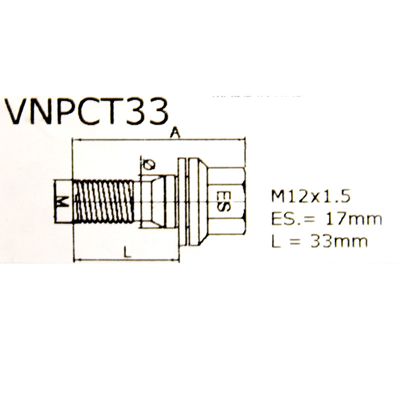 Pojistné šrouby SICUSTAR M12x1,5x33 plochá + podložka, klíč 17